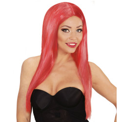 Paruka dámská červená dlouhá